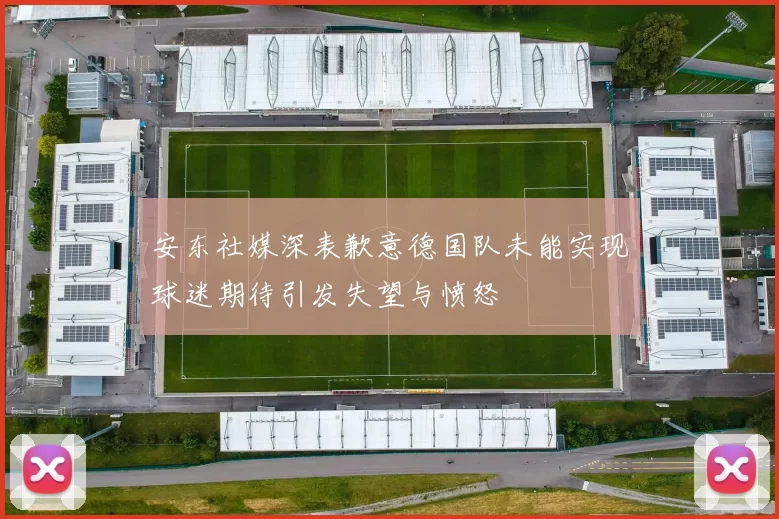 安东社媒深表歉意德国队未能实现球迷期待引发失望与愤怒